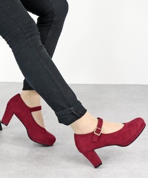 Liberty doll /6.5cmチャンキーヒール ストラップ美脚パンプス プラットフォーム付き 歩きやすい 痛くなりにくい メリージェーン (1110)