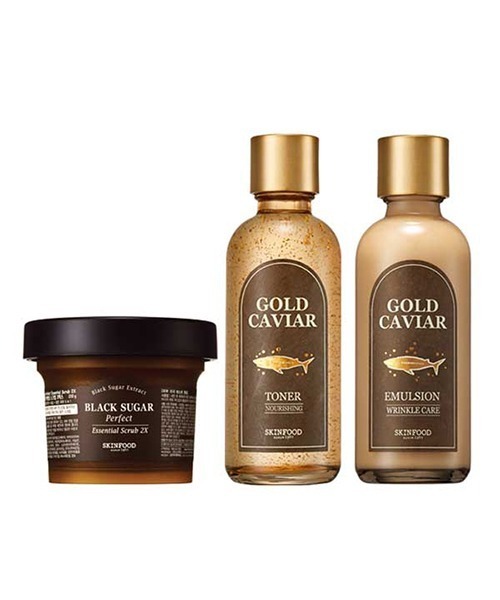 オンライン限定 ゴールドキャビア スキンケアセットc スキンケアキット ギフトセット Skinfood スキンフード のファッション通販 Zozotown