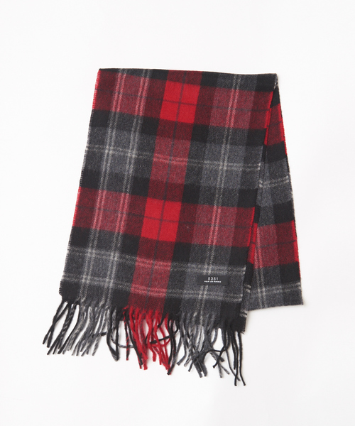 5351 POUR LES HOMMES(ゴーサンゴーイチプールオム)の「ブラックウォッチ柄 マフラー(マフラー・メンズ・グレー/レッド/カーキ・フリー)」の3枚目の写真