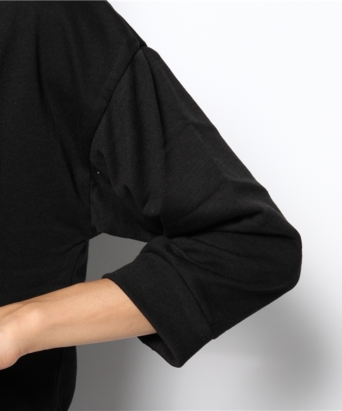 WEGO(ウィゴー)の「WEGO/衿付き7分袖刺繍スウェット(スウェット・レディース・オフホワイト/ブラック/杢グレー/ネイビー・FREE)」の9枚目の写真