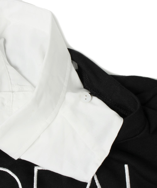 WEGO(ウィゴー)の「WEGO/衿付き7分袖刺繍スウェット(スウェット・レディース・オフホワイト/ブラック/杢グレー/ネイビー・FREE)」の18枚目の写真