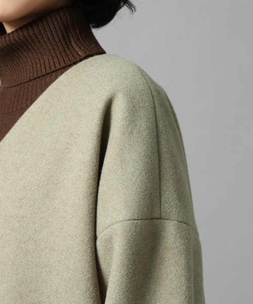 LOWRYS FARM（ローリーズファーム）の「ＴＲノーカラージャケット　862684（ノーカラージャケット・レディース・アイボリー/グリーン/モカ・FREE）」の17枚目の写真