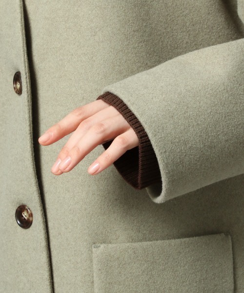 LOWRYS FARM（ローリーズファーム）の「ＴＲノーカラージャケット　862684（ノーカラージャケット・レディース・アイボリー/グリーン/モカ・FREE）」の19枚目の写真