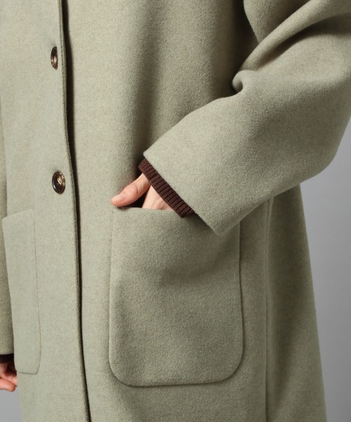 LOWRYS FARM（ローリーズファーム）の「ＴＲノーカラージャケット　862684（ノーカラージャケット・レディース・アイボリー/グリーン/モカ・FREE）」の20枚目の写真