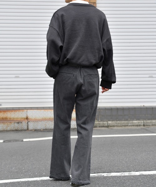 kutir（クティール）の「おじさん刺繍ニット（ニット/セーター・メンズ・チャコールグレー/グリーン/アイボリー・MEDIUM/LARGE）」の4枚目の写真