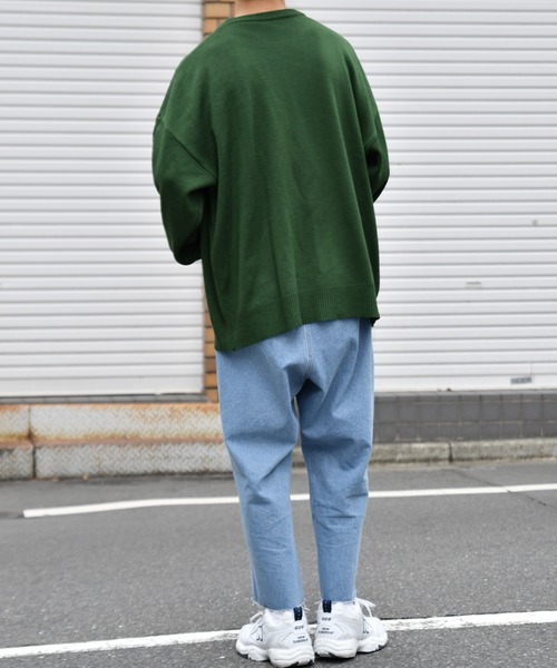 kutir（クティール）の「おじさん刺繍ニット（ニット/セーター・メンズ・チャコールグレー/グリーン/アイボリー・MEDIUM/LARGE）」の11枚目の写真