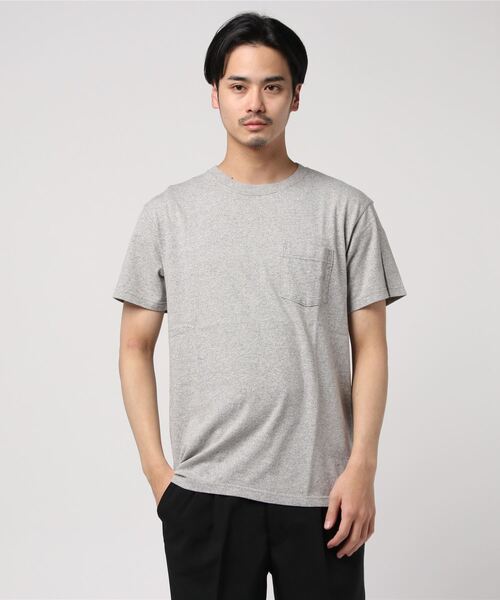 Good On(グッドオン)の「GOOD ON S/S CREW NECK POCKET T-SHIRTS A (グッドオン クルーネック ポケットTシャツ)(Tシャツ/カットソー・メンズ・ホワイト/ネイビー/ブラック/ヘザーチャコール・S/M/L/XL)」の3枚目の写真