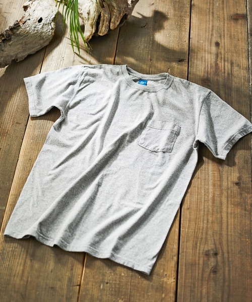 Good On(グッドオン)の「GOOD ON S/S CREW NECK POCKET T-SHIRTS A (グッドオン クルーネック ポケットTシャツ)(Tシャツ/カットソー・メンズ・ホワイト/ネイビー/ブラック/ヘザーチャコール・S/M/L/XL)」の6枚目の写真