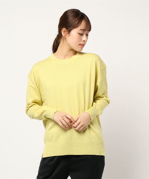 AMERICAN HOLIC（アメリカンホリック）の「クルーネックゆるニットプルオーバー＊（ニット/セーター・レディース・オフホワイト/ブラック/イエロー/ホワイト系その他4/杢グレー/ネイビー/グリーン/ピンク/その他7・M/L）」の7枚目の写真