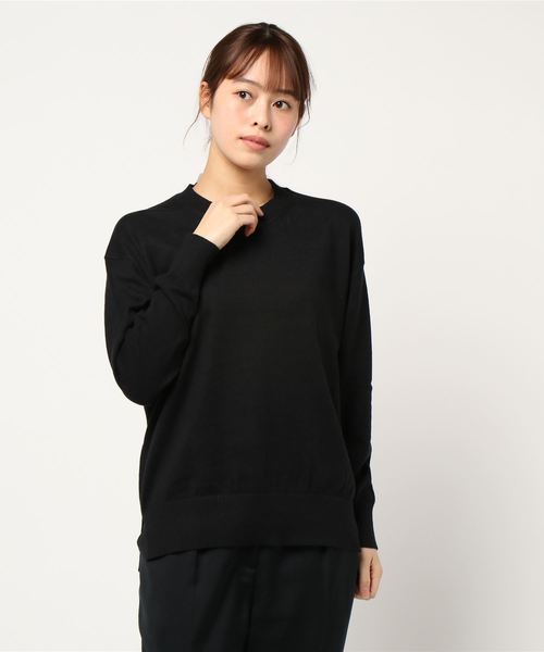 AMERICAN HOLIC（アメリカンホリック）の「クルーネックゆるニットプルオーバー＊（ニット/セーター・レディース・オフホワイト/ブラック/イエロー/ホワイト系その他4/杢グレー/ネイビー/グリーン/ピンク/その他7・M/L）」の3枚目の写真