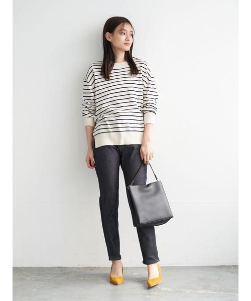 AMERICAN HOLIC（アメリカンホリック）の「クルーネックゆるニットプルオーバー＊（ニット/セーター・レディース・オフホワイト/ブラック/イエロー/ホワイト系その他4/杢グレー/ネイビー/グリーン/ピンク/その他7・M/L）」の22枚目の写真