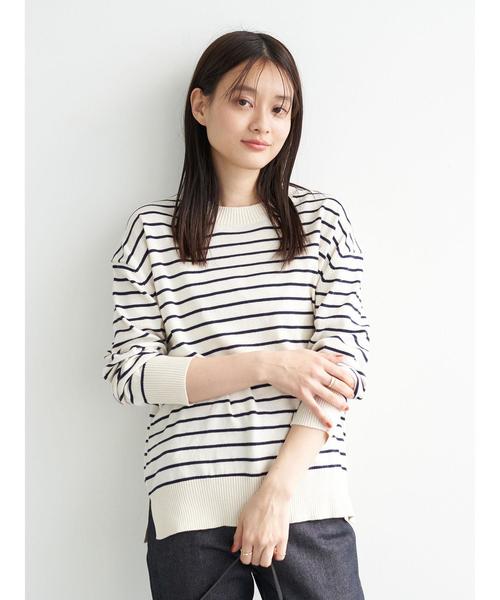 AMERICAN HOLIC（アメリカンホリック）の「クルーネックゆるニットプルオーバー＊（ニット/セーター・レディース・オフホワイト/ブラック/イエロー/ホワイト系その他4/杢グレー/ネイビー/グリーン/ピンク/その他7・M/L）」の21枚目の写真