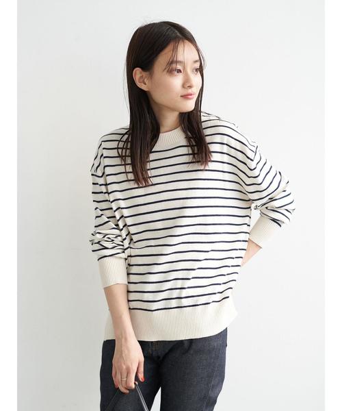 AMERICAN HOLIC（アメリカンホリック）の「クルーネックゆるニットプルオーバー＊（ニット/セーター・レディース・オフホワイト/ブラック/イエロー/ホワイト系その他4/杢グレー/ネイビー/グリーン/ピンク/その他7・M/L）」の20枚目の写真