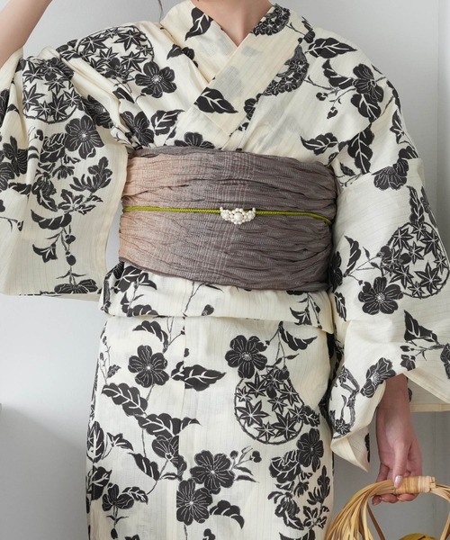 utatane(ウタタネ)の「帯締め utatane サステナブル大小パールモチーフ 日本製(和装小物・レディース・ブラック/エンジ/パープル/グレー/グリーン/マスタード/ラベンダー・FREE)」の13枚目の写真