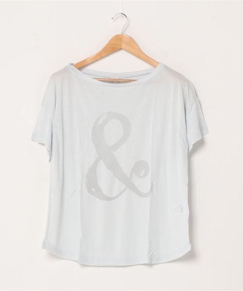 DIMENSIONE danza(ディメンシオーネ ダンツァ)の「デザインプリント レーヨン半袖カットソー(Tシャツ/カットソー・レディース・ネイビー/スカイブルー/ホワイト/ライトグレー・SMALL/X-SMALL/MEDIUM)」の3枚目の写真