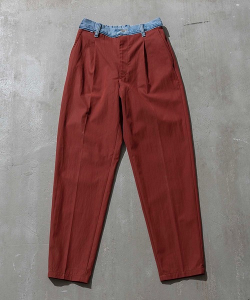 MAISON SPECIAL（メゾンスペシャル）の「《ユニセックスアイテム》【SPECIAL REMAKE FACTORY コラボ】サスティナブルリメイクウエストデニムミックスワイドテーパードパンツ 【MAISON SPECIAL/メゾンスペシャル】（その他パンツ・メンズ・その他5/その他2/その他7/その他1/その他9/その他6/その他3/その他8/その他4/その他12/その他10・44/46/48）」の16枚目の写真