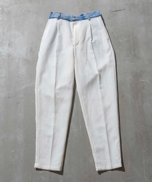 MAISON SPECIAL（メゾンスペシャル）の「《ユニセックスアイテム》【SPECIAL REMAKE FACTORY コラボ】サスティナブルリメイクウエストデニムミックスワイドテーパードパンツ 【MAISON SPECIAL/メゾンスペシャル】（その他パンツ・メンズ・その他5/その他2/その他7/その他1/その他9/その他6/その他3/その他8/その他4/その他12/その他10・44/46/48）」の12枚目の写真