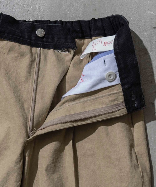 MAISON SPECIAL（メゾンスペシャル）の「《ユニセックスアイテム》【SPECIAL REMAKE FACTORY コラボ】サスティナブルリメイクウエストデニムミックスワイドテーパードパンツ 【MAISON SPECIAL/メゾンスペシャル】（その他パンツ・メンズ・その他5/その他2/その他7/その他1/その他9/その他6/その他3/その他8/その他4/その他12/その他10・44/46/48）」の20枚目の写真