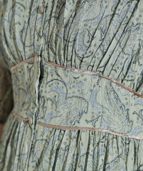 natural couture（ナチュラルクチュール）の「シアーペイズリークリンクルワンピース（ワンピース・レディース・ベージュ/グリーン/パープル・FREE）」の20枚目の写真