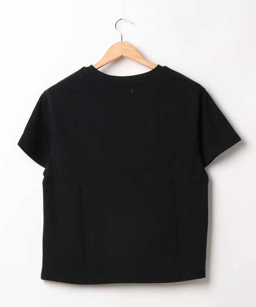n'ee-ne(ネーネ)の「ヘビーウェイトコットンTシャツ(Tシャツ/カットソー・レディース・カーキ/モカ/ブラック/ブラック×ホワイト/ホワイト×ネイビー/オフホワイト・L/M)」の12枚目の写真