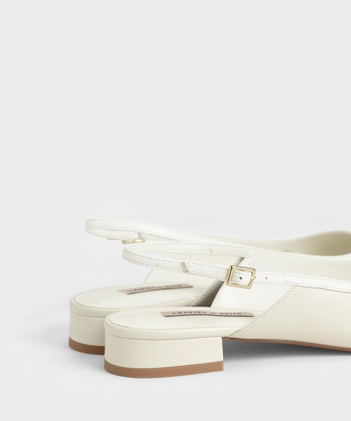 CHARLES & KEITH(チャールズ & キース)の「バレリーナ スリングバッグフラット / Ballerina Slingback Flats(バレエシューズ・レディース・オフホワイト/アニマル・22.5cm/23cm/23.5cm/24.5cm/25cm/25.5cm)」の6枚目の写真