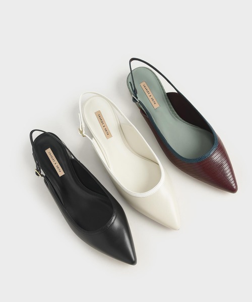 CHARLES & KEITH(チャールズ & キース)の「バレリーナ スリングバッグフラット / Ballerina Slingback Flats(バレエシューズ・レディース・オフホワイト/アニマル・22.5cm/23cm/23.5cm/24.5cm/25cm/25.5cm)」の8枚目の写真