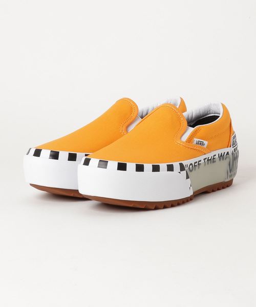 Vans ヴァンズ Vn0a4tzv1lc Classic Slip On Stacked Bright Marigold スニーカー Vans バンズ のファッション通販 Zozotown