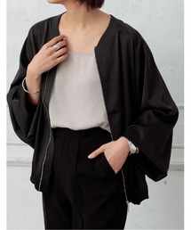 Re:EDIT | [2020A/W PRE ORDER][お家で洗える]マットサテンボリュームスリーブブルゾン(ブルゾン)