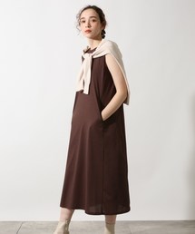 OZOC | [26(S)/52(LL)WEB限定サイズ]キャミ付きマキシワンピース(ワンピース)