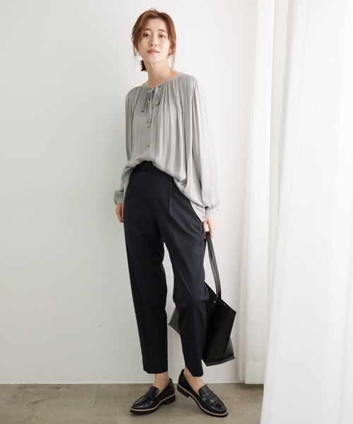 ROPE' PICNIC(ロペピクニック)の「タックテーパードパンツ(その他パンツ・レディース・ベージュ/ネイビー/ピンク系その他2・40/38/36)」の12枚目の写真