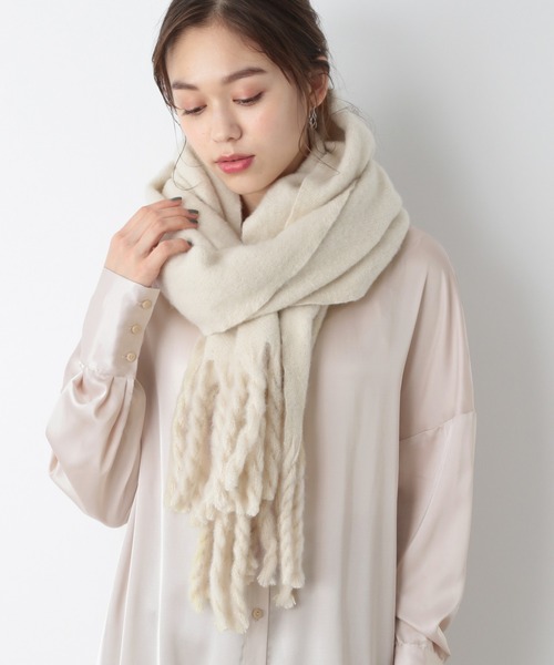 Heather(ヘザー)の「オオバンストールボリュームマフラー_918725(ストール/ショール・レディース・ホワイト/ホワイト系その他/ブラック/グレー/ブラウン系その他/ピンク・ONE SIZE)」の18枚目の写真