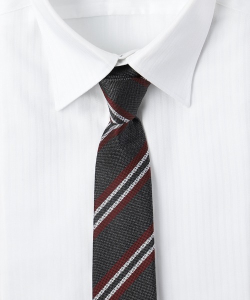 TETE HOMME(テットオム)の「メランジシルクタイ(ネクタイ・メンズ・グレー/チャコールグレー/ブラウン/ベージュ系その他/グリーン/グリーン系その他/ネイビー/ブルー系その他/ブルー系その他2/ブルー系その他3/ブルー系その他4/ブルー系その他5・FREE)」の2枚目の写真