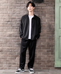 コーデュロイ バンドカラーシャツ&シェフパンツ セットアップ