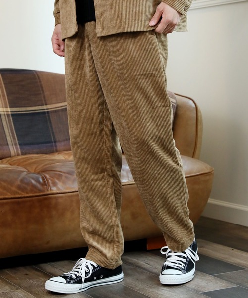 TopIsm（トップイズム）の「コーデュロイ バンドカラーシャツ＆シェフパンツ セットアップ（セットアップ・メンズ・ブラウン/ブラック/ダークベージュ・M/L/LL）」の12枚目の写真