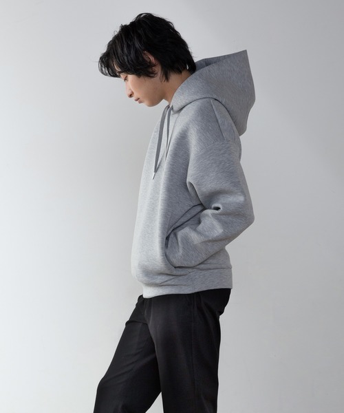unlow（アンロー）の「【WEARISTA 心】スムースダンボールパーカー（パーカー・メンズ・ライトグレー/ライトブルー/ブラック・S/M）」の15枚目の写真