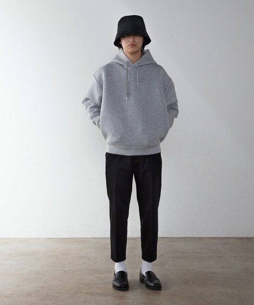 unlow（アンロー）の「【WEARISTA 心】スムースダンボールパーカー（パーカー・メンズ・ライトグレー/ライトブルー/ブラック・S/M）」の18枚目の写真