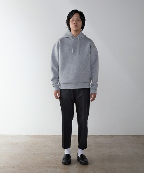 unlow（アンロー）の「【WEARISTA 心】スムースダンボールパーカー（パーカー・メンズ・ライトグレー/ライトブルー/ブラック・S/M）」の17枚目の写真