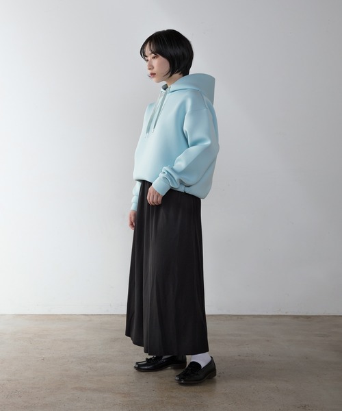 unlow（アンロー）の「【WEARISTA 心】スムースダンボールパーカー（パーカー・メンズ・ライトグレー/ライトブルー/ブラック・S/M）」の20枚目の写真