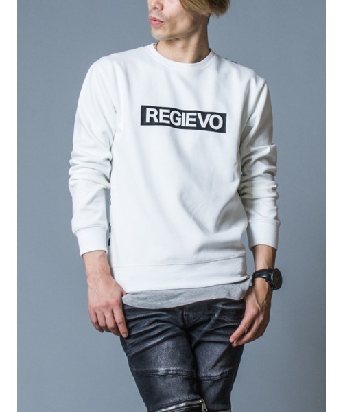 REGIEVO(レジエボ)の「REGIEVO ロゴ入りトレーナー セットアップ(スウェット・メンズ・ブラック/オフホワイト・S/M/L/XL)」の15枚目の写真