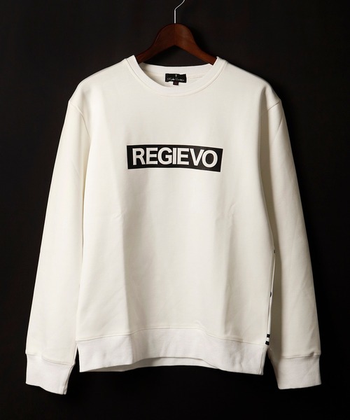 REGIEVO(レジエボ)の「REGIEVO ロゴ入りトレーナー セットアップ(スウェット・メンズ・ブラック/オフホワイト・S/M/L/XL)」の11枚目の写真
