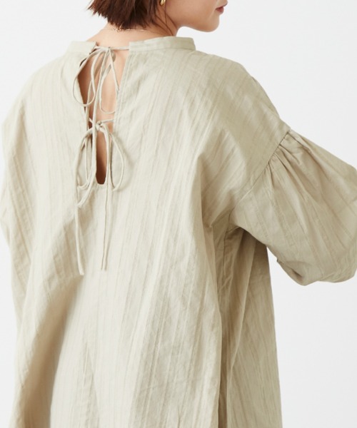 Auntie Rosa Holiday（アンティローザホリデー）の「バックリボンスキッパーブラウス（シャツ/ブラウス・レディース・ナチュラル/カーキ/パープル・FREE）」の7枚目の写真