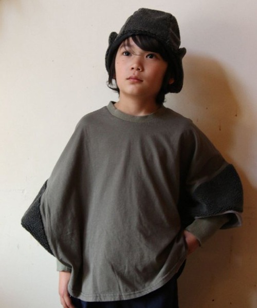 UJU(ウジュ)の「【UJU / ウジュ】切り替えドルマンTシャツ(Tシャツ/カットソー・レディース・ブラック/カーキ/グレー・FREE)」の1枚目の写真