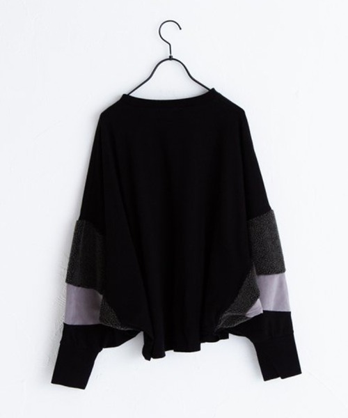 UJU(ウジュ)の「【UJU / ウジュ】切り替えドルマンTシャツ(Tシャツ/カットソー・レディース・ブラック/カーキ/グレー・FREE)」の5枚目の写真