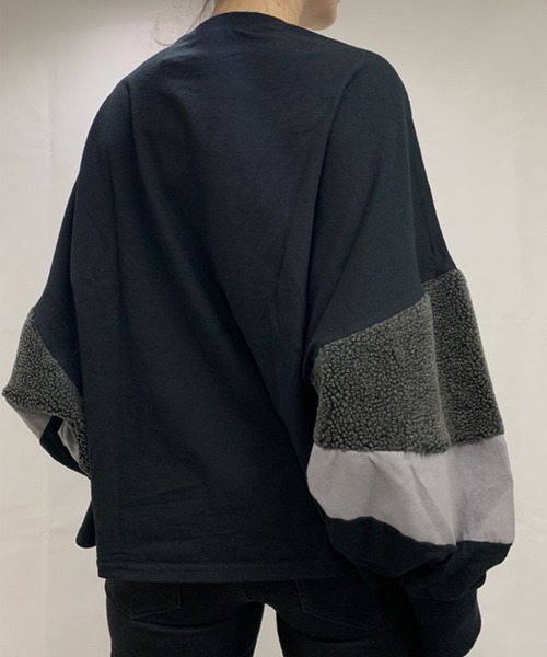 UJU(ウジュ)の「【UJU / ウジュ】切り替えドルマンTシャツ(Tシャツ/カットソー・レディース・ブラック/カーキ/グレー・FREE)」の12枚目の写真