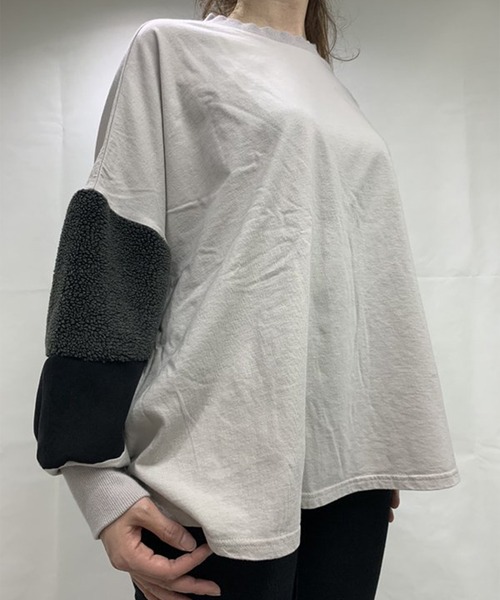 UJU(ウジュ)の「【UJU / ウジュ】切り替えドルマンTシャツ(Tシャツ/カットソー・レディース・ブラック/カーキ/グレー・FREE)」の18枚目の写真
