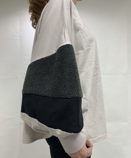 UJU(ウジュ)の「【UJU / ウジュ】切り替えドルマンTシャツ(Tシャツ/カットソー・レディース・ブラック/カーキ/グレー・FREE)」の19枚目の写真