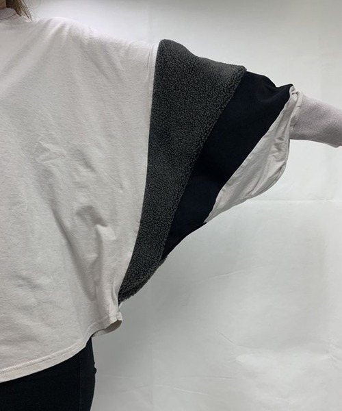 UJU(ウジュ)の「【UJU / ウジュ】切り替えドルマンTシャツ(Tシャツ/カットソー・レディース・ブラック/カーキ/グレー・FREE)」の21枚目の写真
