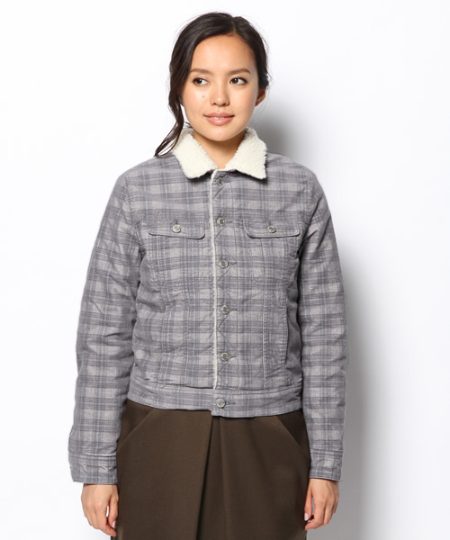 B:MING by BEAMS（ビーミングバイビームス）の「□ビーミング by ビームス / コーデュロイボアジャケット（ブルゾン・レディース・グレー/ネイビー・SMALL/MEDIUM）」の4枚目の写真