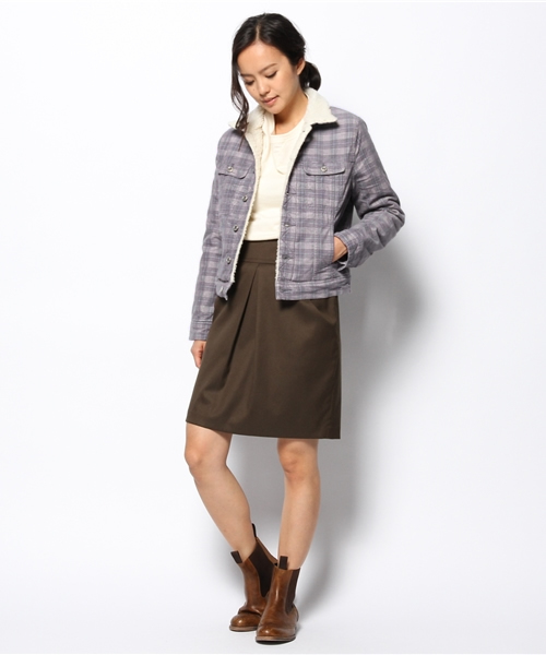 B:MING by BEAMS（ビーミングバイビームス）の「□ビーミング by ビームス / コーデュロイボアジャケット（ブルゾン・レディース・グレー/ネイビー・SMALL/MEDIUM）」の3枚目の写真