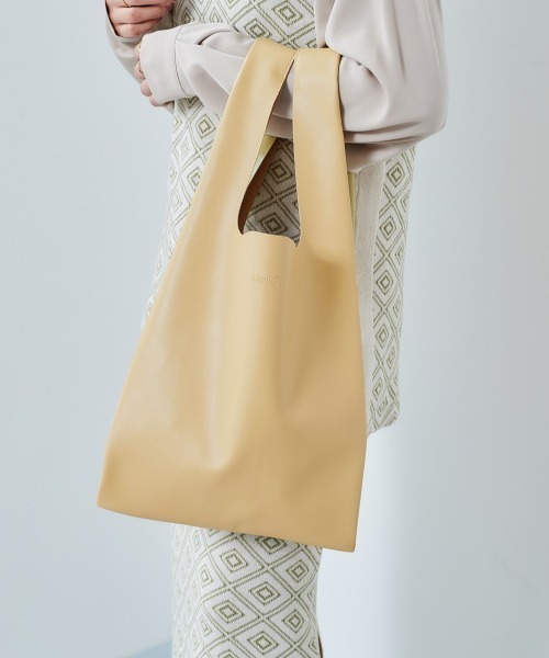 anello（アネロ）の「【ａｎｅｌｌｏ】バイカラーエコトートバッグ（エコバッグ/サブバッグ・レディース・イエロー/グリーン/ピンク・FREE）」の2枚目の写真